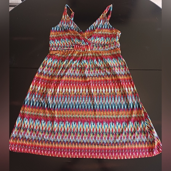 Neesha A-Line Sweetheart Neckline Sundress Colorful M/L With Adjustable Straps - Picture 3 of 8